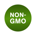 A green circular badge with the text 'NON-GMO' in white
